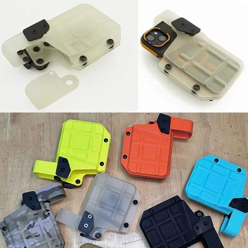 Multi-functional​ Armor​ tactical adjustable thumb lock quick pull phone case Rotating Belt Clip,Quick-release thumb buckle