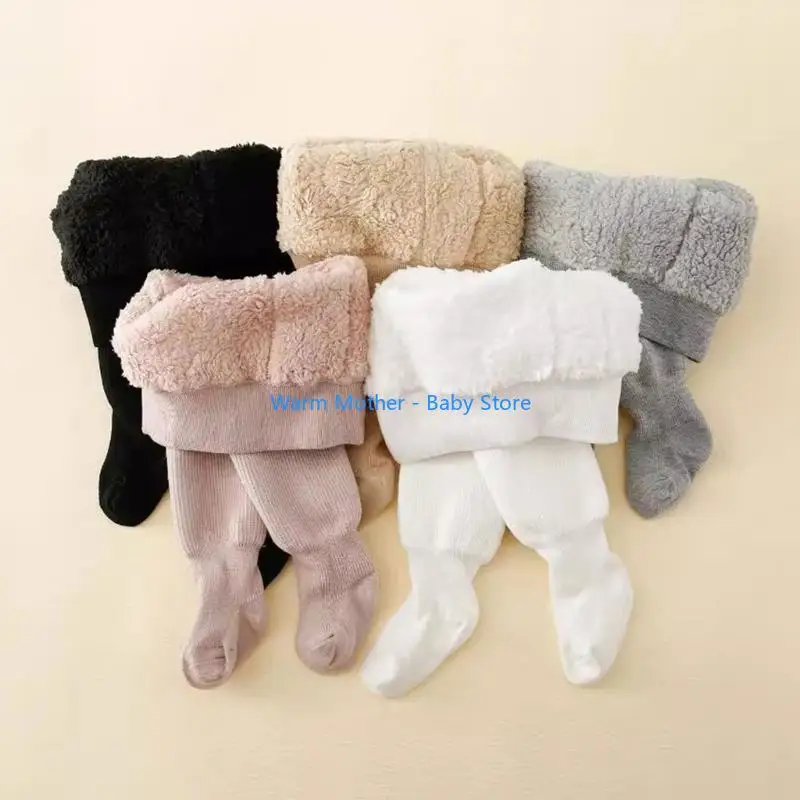 อัพเกรดเรียงรายกางเกงเด็ก Pantyhose Plush WARM เหมาะสำหรับครอบครัว Gatherings 57QE