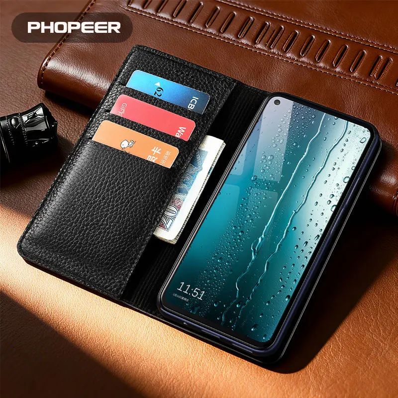 

Genuine Leather Case for Huawei Honor Play 9T 8T 7T Pro 6T 6C 5T Youth4T 3 Pro Lychee Texture Phone Case