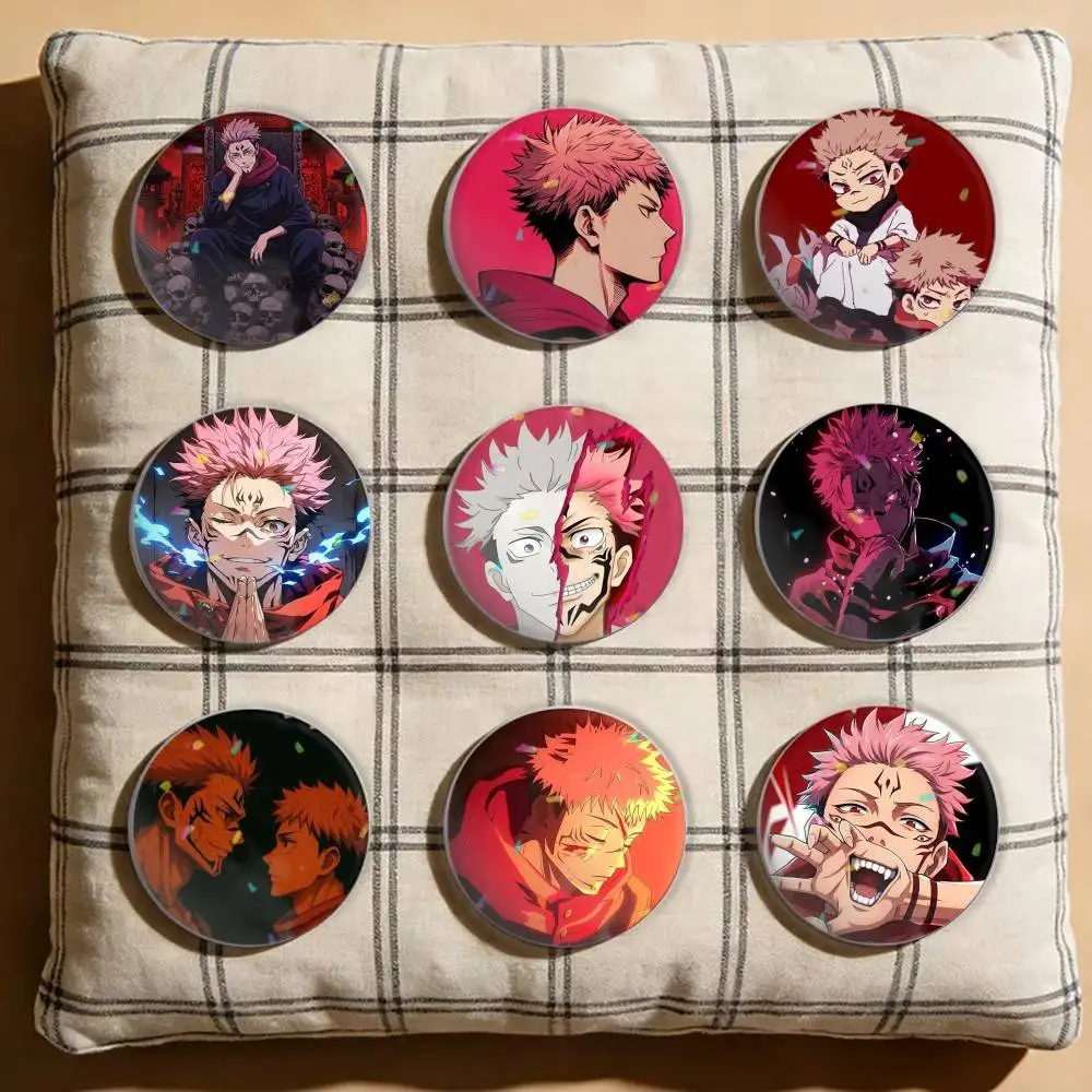 

Itadori Yuji And R-Ryomen Sukuna Laser Badge Creative Pins Brooch for Bag Clothes Hat Decor Gifts Fans Collect