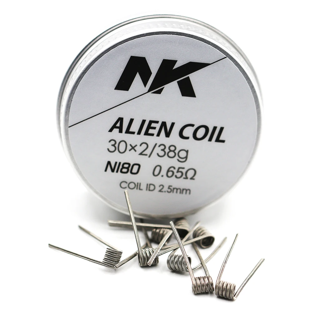 NK MTL Ni80 Alien Dual Core DL Fused Clapton Build Vape RTA Coils 8 PCS/Box