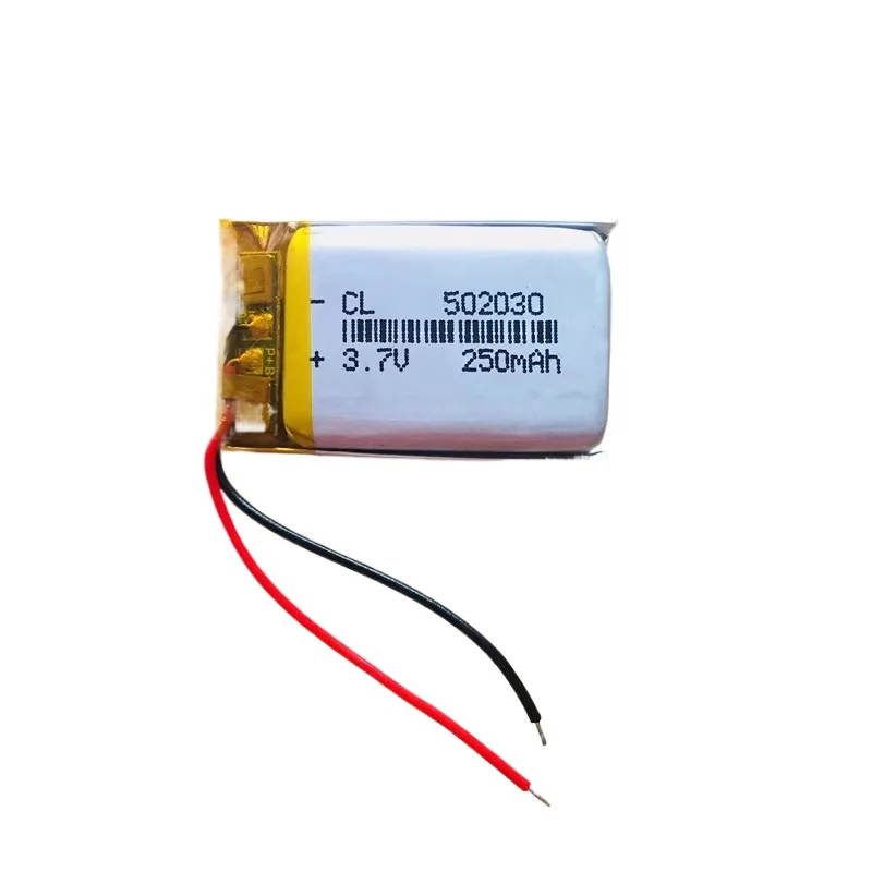 Batteria di ricambio 3.7V 250mAh Lipo Polimero Batterie ricaricabili agli ioni di litio 502030 per auricolare Bluetooth CarCar Toys Etc Registratore