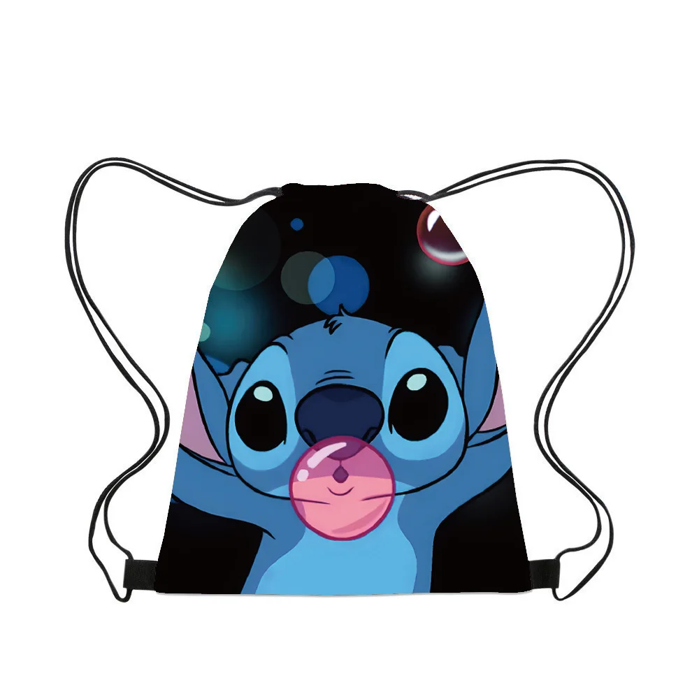 Disney Stitch Kinderen Rugzak Trekkoord Tassen Cartoon Mini Lilo & Stitch Reis Opbergtas Casual Zwemmen Draagbare Rugzak