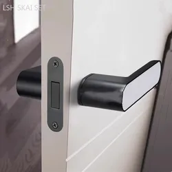 High Quality Magnetic Bedroom Door Lock Silent Security Door Lock Hidden Key Handle Lock Set Home Hardware Single Tongue Lockset
