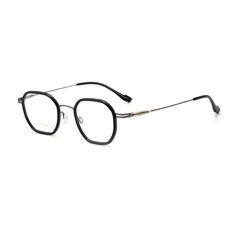 

Очки Ollymurs унисекс из чистого титана в стиле ретро, ​​модные ультралегкие модные оправы, очки для коррекции близорукости, 9924