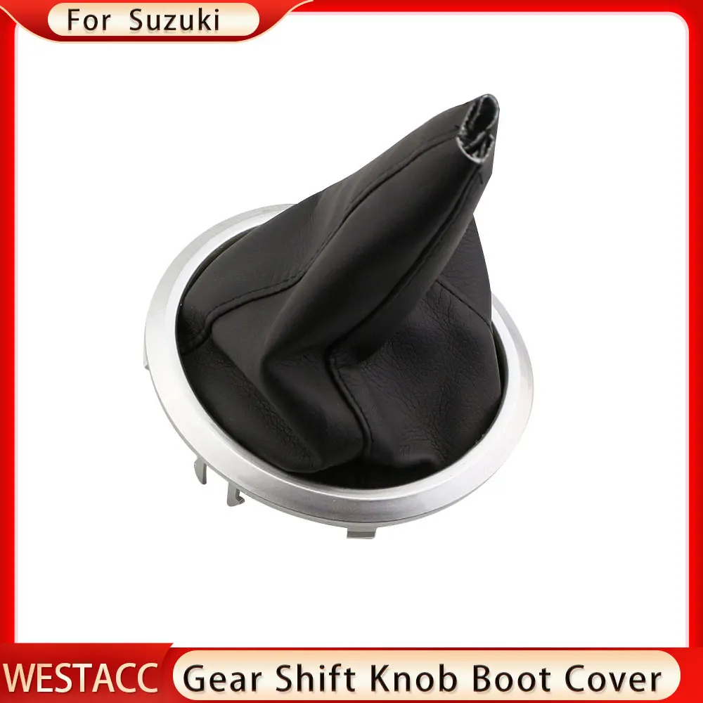 Car Gear Shift Knob Boot Gaiter Dust Cover Collar for Suzuki Swift SX4 Alto MK2 2005 2006 2007 2008 2009 2010 MT Accessories