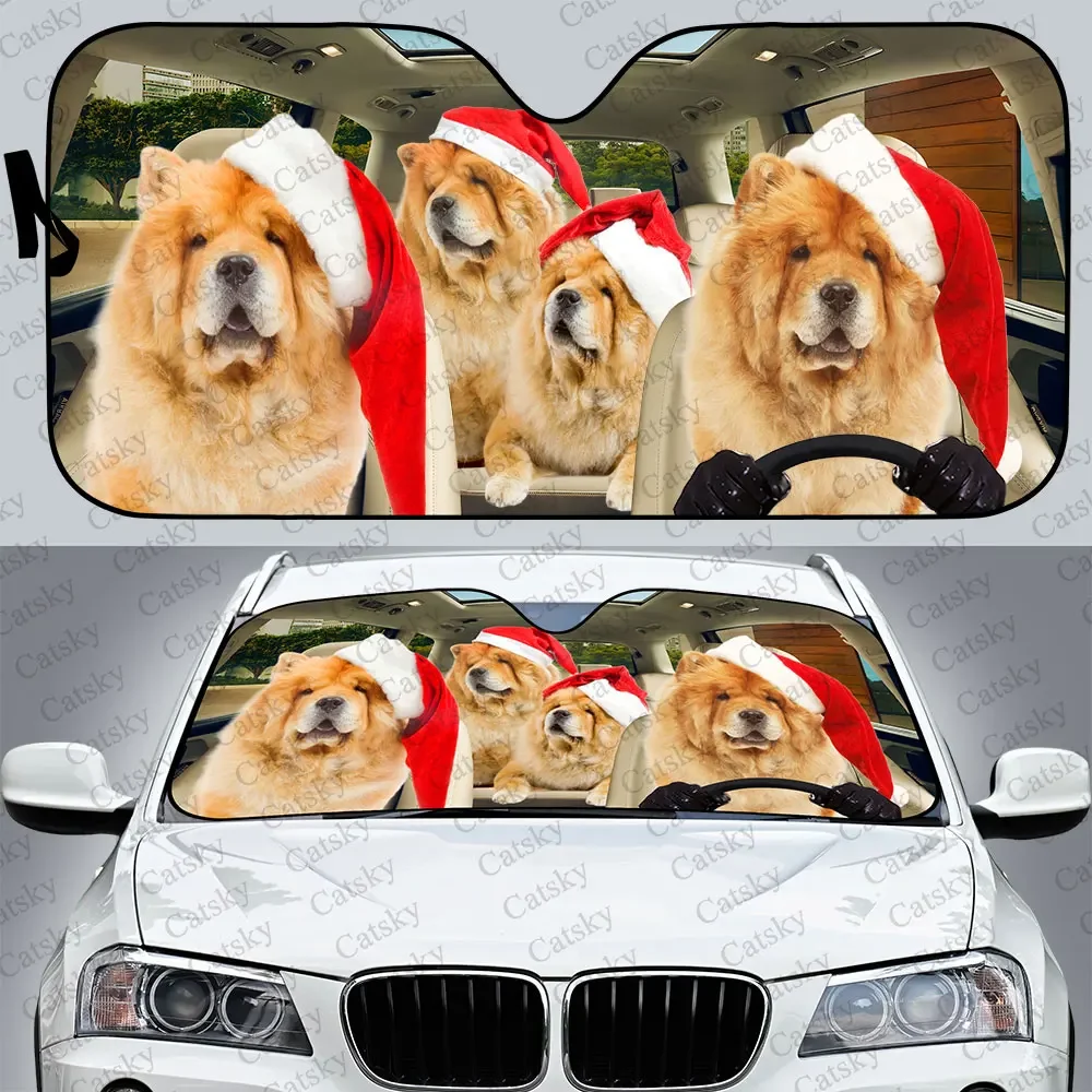 Cute Chow Car parasole, Car Decor Dog Lovers Gift, parabrezza parasole per finestrino dell\'auto copertura parasole riflettore Uv pieghevole