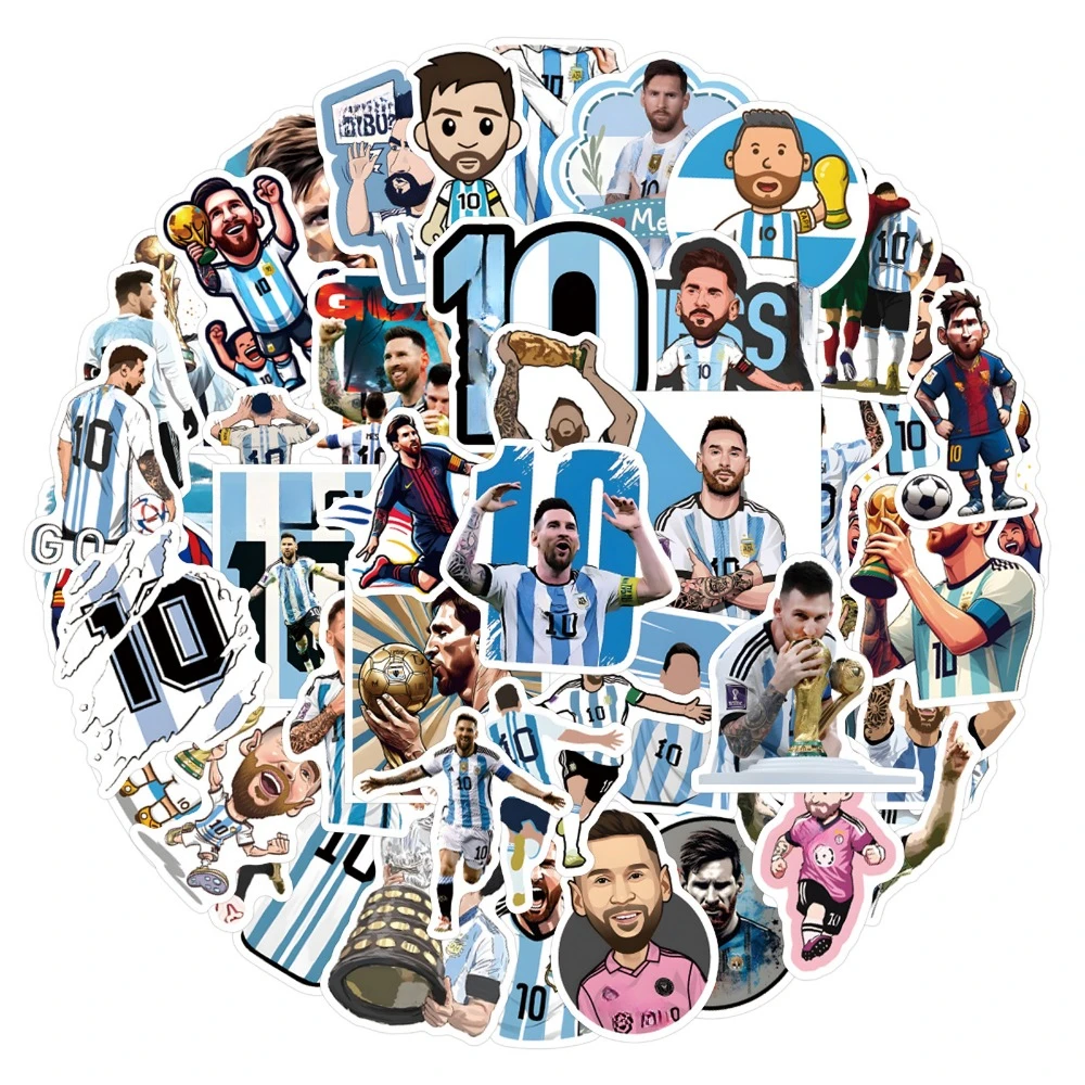 10/50Pcs Popular Football Star Graffiti Stickers Cartoon Character Images Guitar Computer Water Cup Party Waterproof Decoration