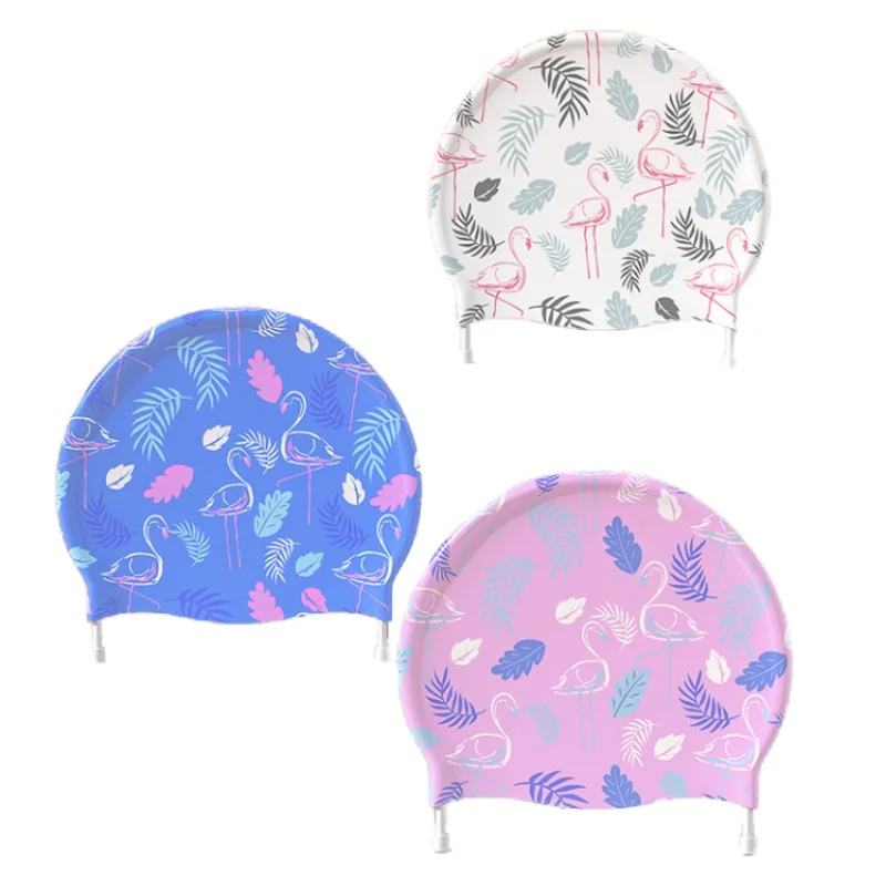 Adulti alta elastica cuffia da piscina da donna impermeabile protezione orecchie capelli lunghi grande cappello da immersione in Silicone