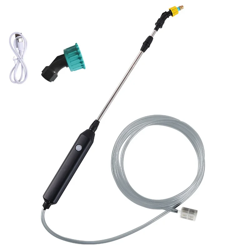 Abko-ポータブル電気ガーデンスプレー、伸縮式ワンド付き充電式植物スプレーミスター、バッテリー駆動