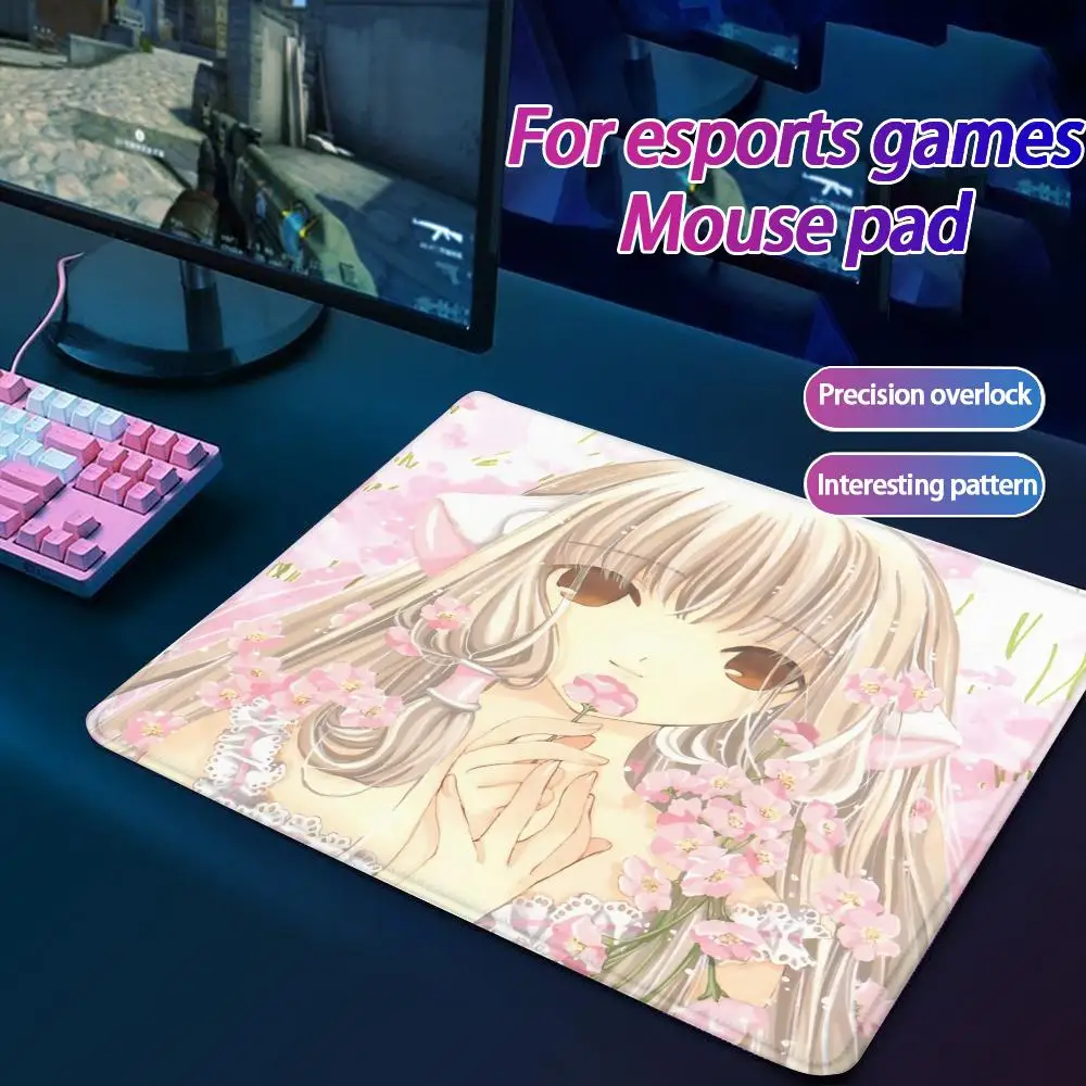 

Chobits Canvas Mouse Pad Small Desk Pad Desktop Computer Keyboard Wireless Mouse Boy Gift For Play Games Coasters