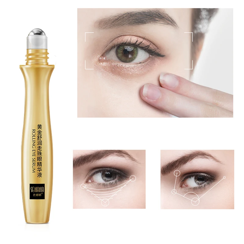 

24K Gold Removal Eye Serum Peptide Collagen Magic Cream Roll-on Essence Anti Wrinkle Female bag Anti-aging Puffiness Eye Care