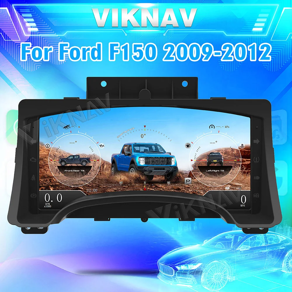 Viknav Digital Instrument Cluster For Ford F150 2009-2012 Linux System Vertical Screen Car Speed Meter Car Digital Panel