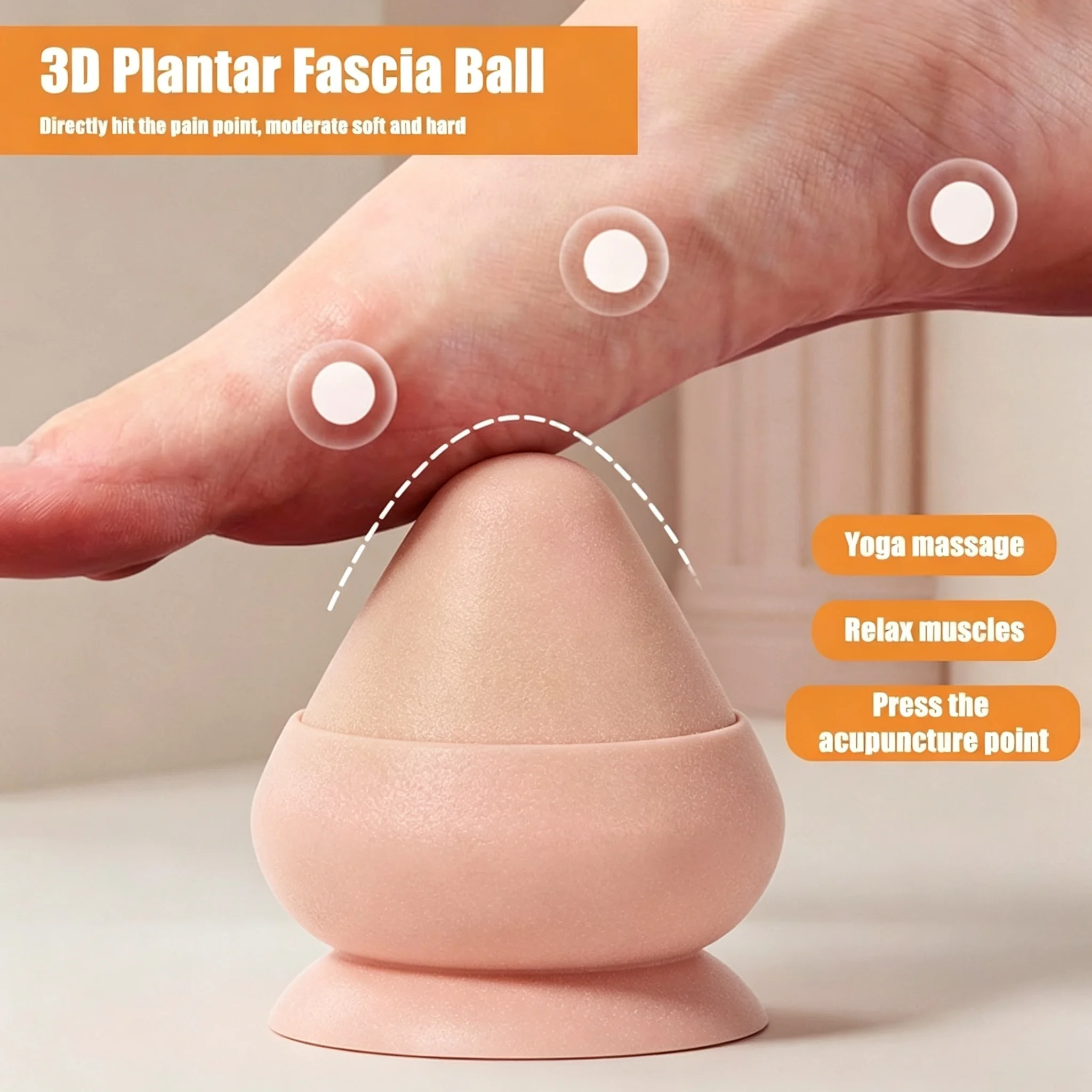 Silicone Suction‑Cup Fascia Massage Cone for Full‑Body Acupoint Massage Soles, Waist, Back, Shoulders Neck