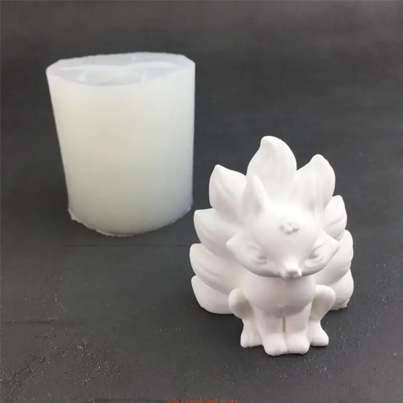 Nine Tailed Foxes Epoxy Resin Mold DIY Mold Table Ornament Making Tool