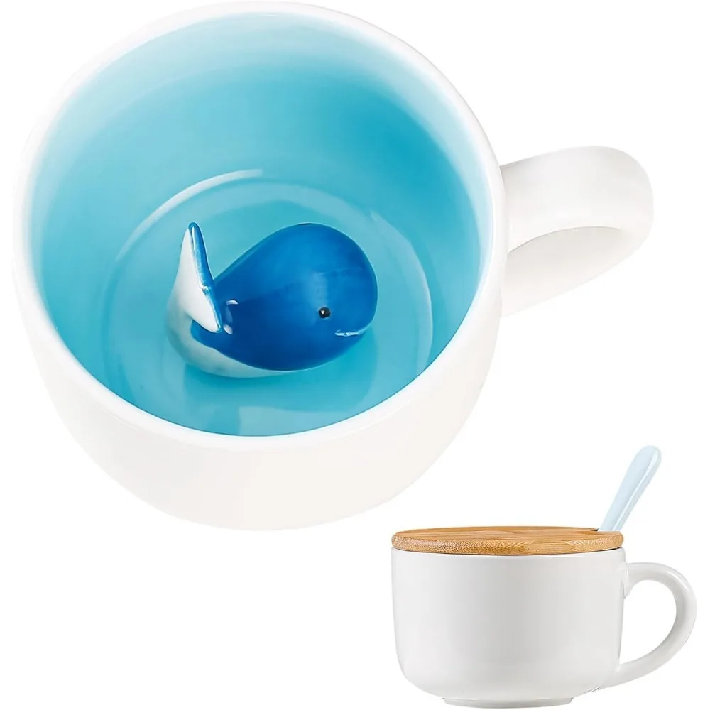 

Cute Ceramic Coffee Mug with Spoon Cute Gifts Easter Gifts for Women 12oz