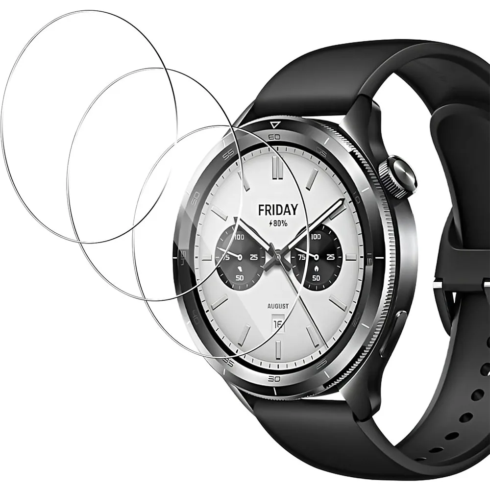 High quality 3pcs Tempered Glass Films Guard for Xiaomi Watch S4 S3 Smartwatch Screen Protector Glass Film Accessories