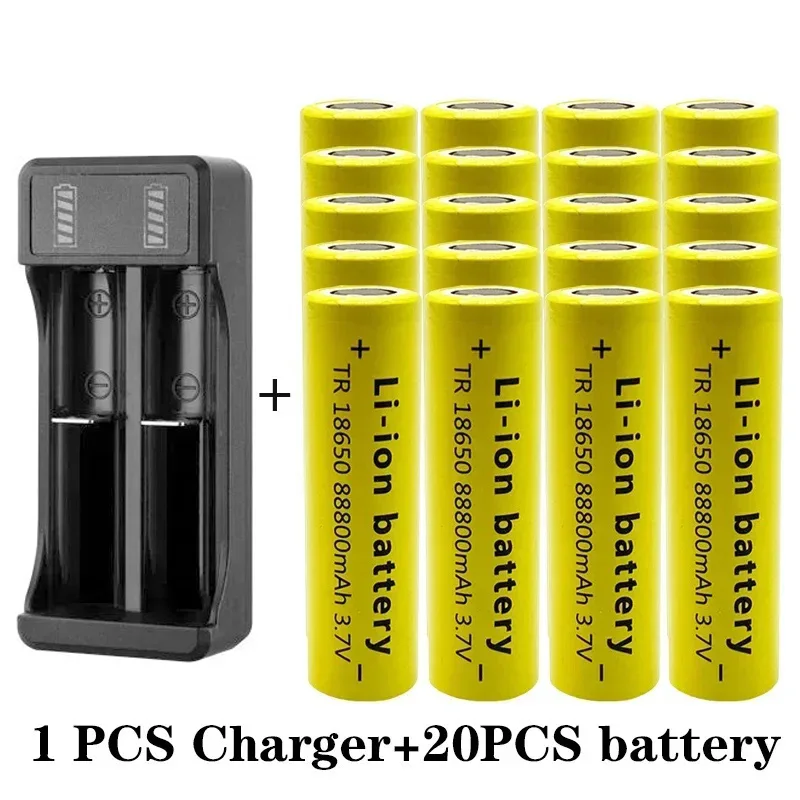 عالية الجودة 18650 بطارية 88800mah 3.7 فولت 18650 مصباح يدوي بطارية ليثيوم بطارية قابلة للشحن اللعب/الأجهزة + شاحن