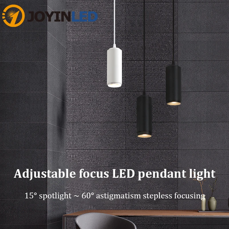 

Surface Mounted Hanging Line Led Spotlight Cylindrical Long Tube Small Chandelier Bar Restaurant Front Desk Hoisting Track Light