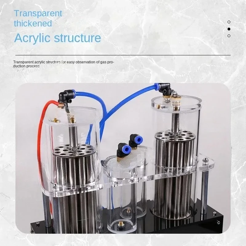 The Double Outlet Hydrogen Oxygen Separation Electrolysis Water Machine Is Only Used For Teaching Demonstration