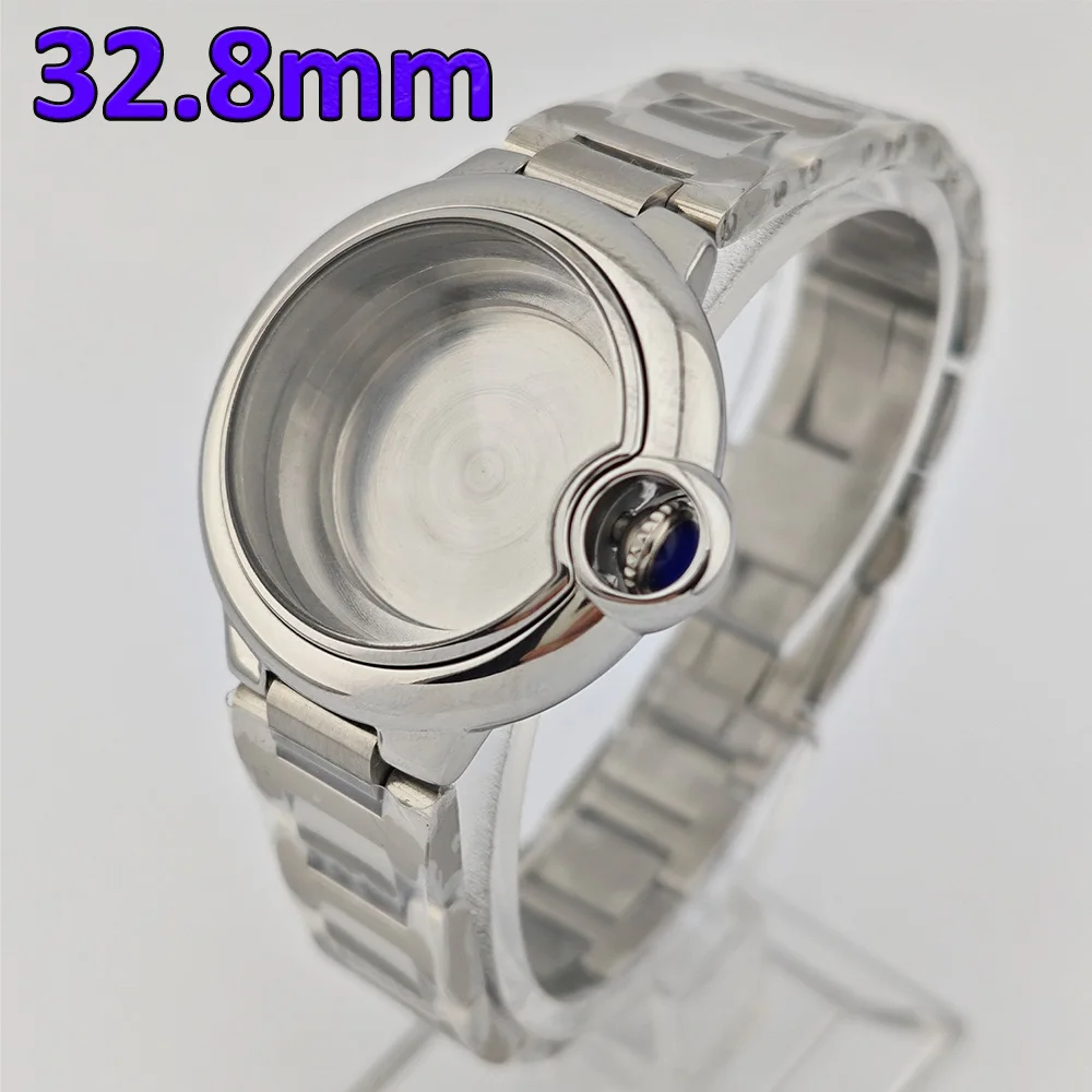 32.8mm Watch Case Women's Luxurious Exquisite Solid Stainless Steel Waterproof Case Suitable For Seagull ST6 Movement ST6 Case