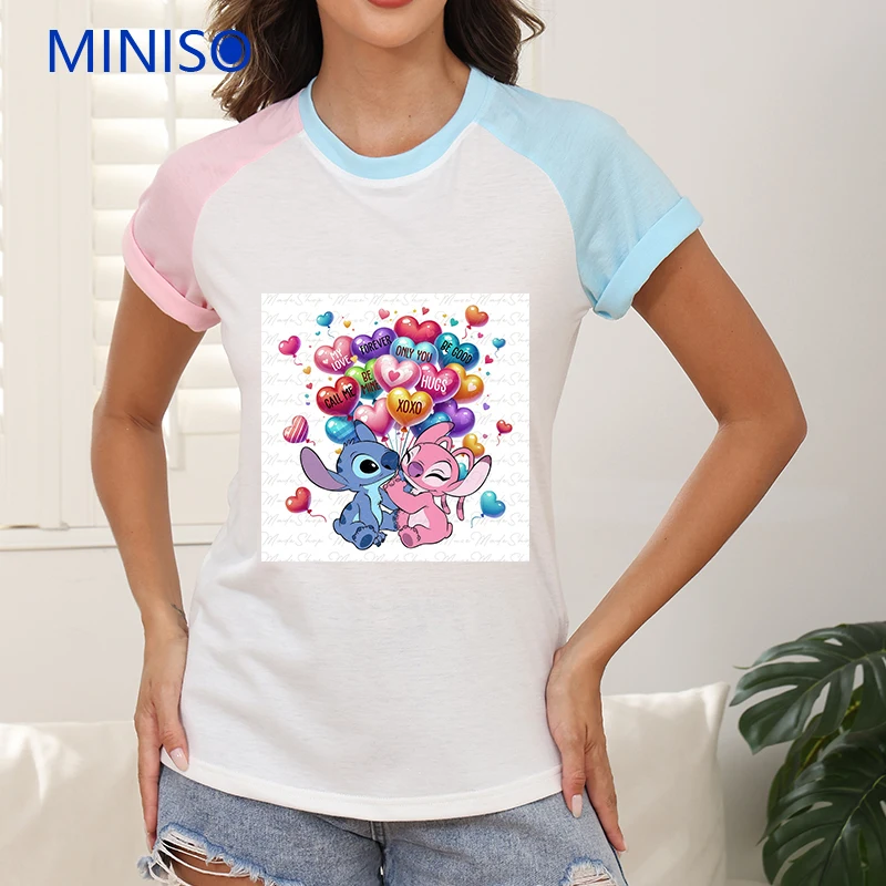 

Woman Disney Mickey Mouse Cartoon T-Shirt Women's T-Shirts Brands Top Trends 2025 Female Clothing Large Size Clothes Printing