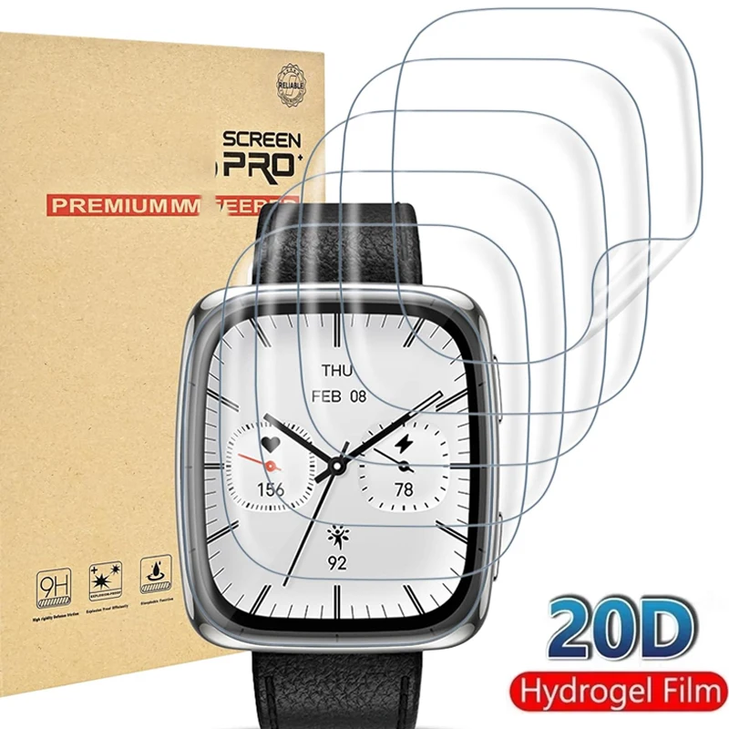 

Защитные пленки для экрана Amazfit Active 2, квадратная мягкая защитная пленка из ТПУ, прозрачная гидрогелевая пленка для Amazfit Active 2, квадратная ультратонкая пленка