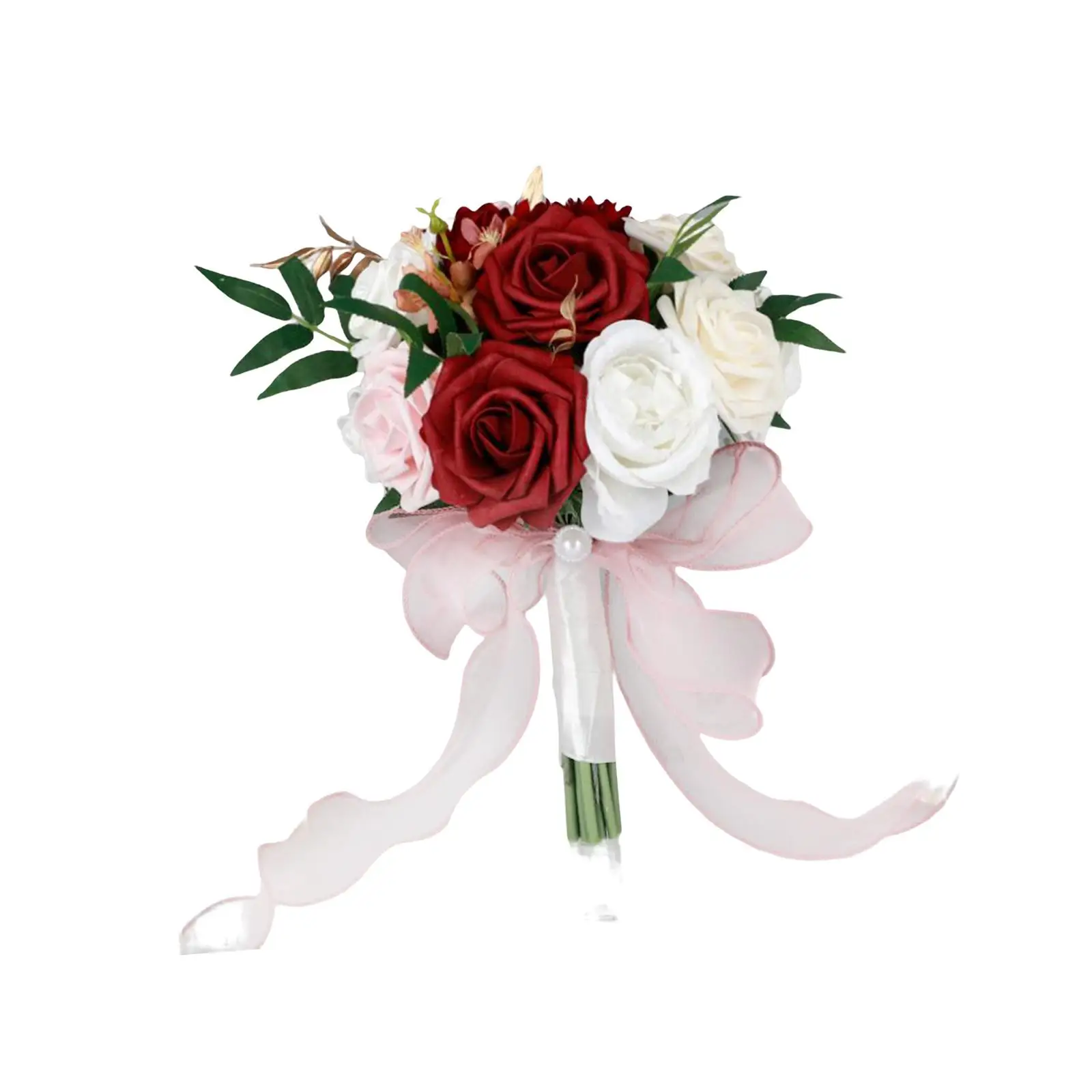 

Шелковый держатель для свадебных букетов, ручные цветы для невесты, украшения в деревенском стиле, подарки на годовщину, винтажные вечеринки, церковь