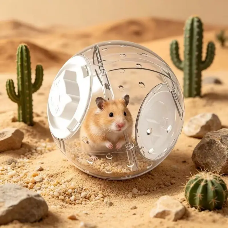 1Pcs Random Color and Style Delivery Pet Hamster Toy Running Ball Suitable for Golden Hamsters, Guinea Pigs, and Small Hamsters Interactive Supplies