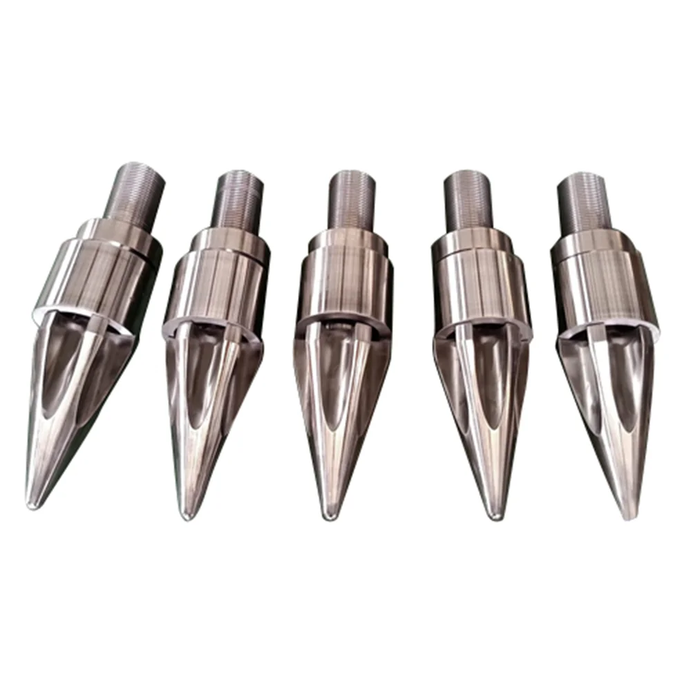 Custom Dual-Alloy Injection Molding Machine Screw Heads: Rocket Heads Overmolded Heads Injection Molding Machine Screws Barrels