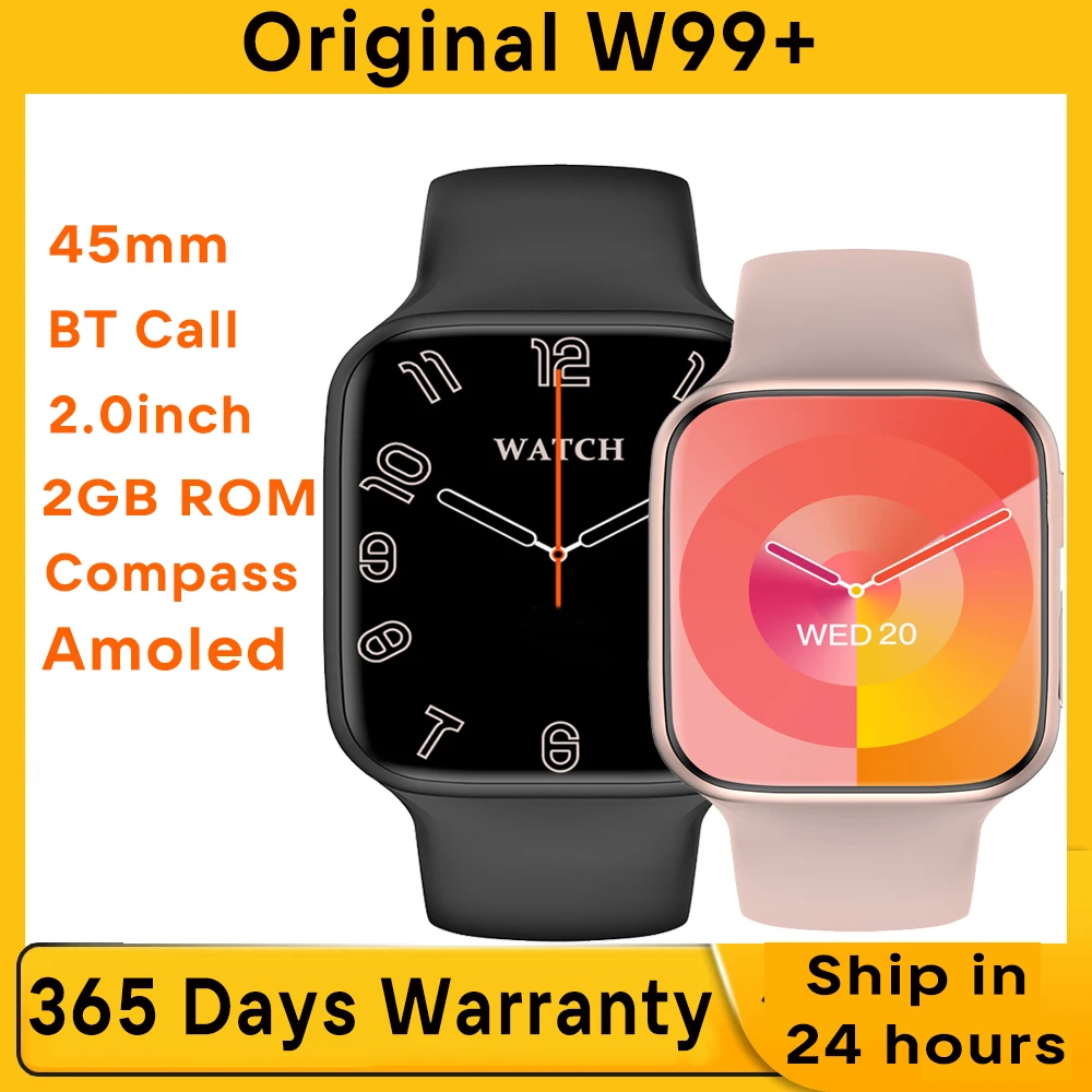 Microwear Amoled W99+ Smart Watch 1Gb 45MM 2.0'' OS10 Compass NFC Game Bluetooth Call Heart Rate W99 Plus Smartwatch Men Women