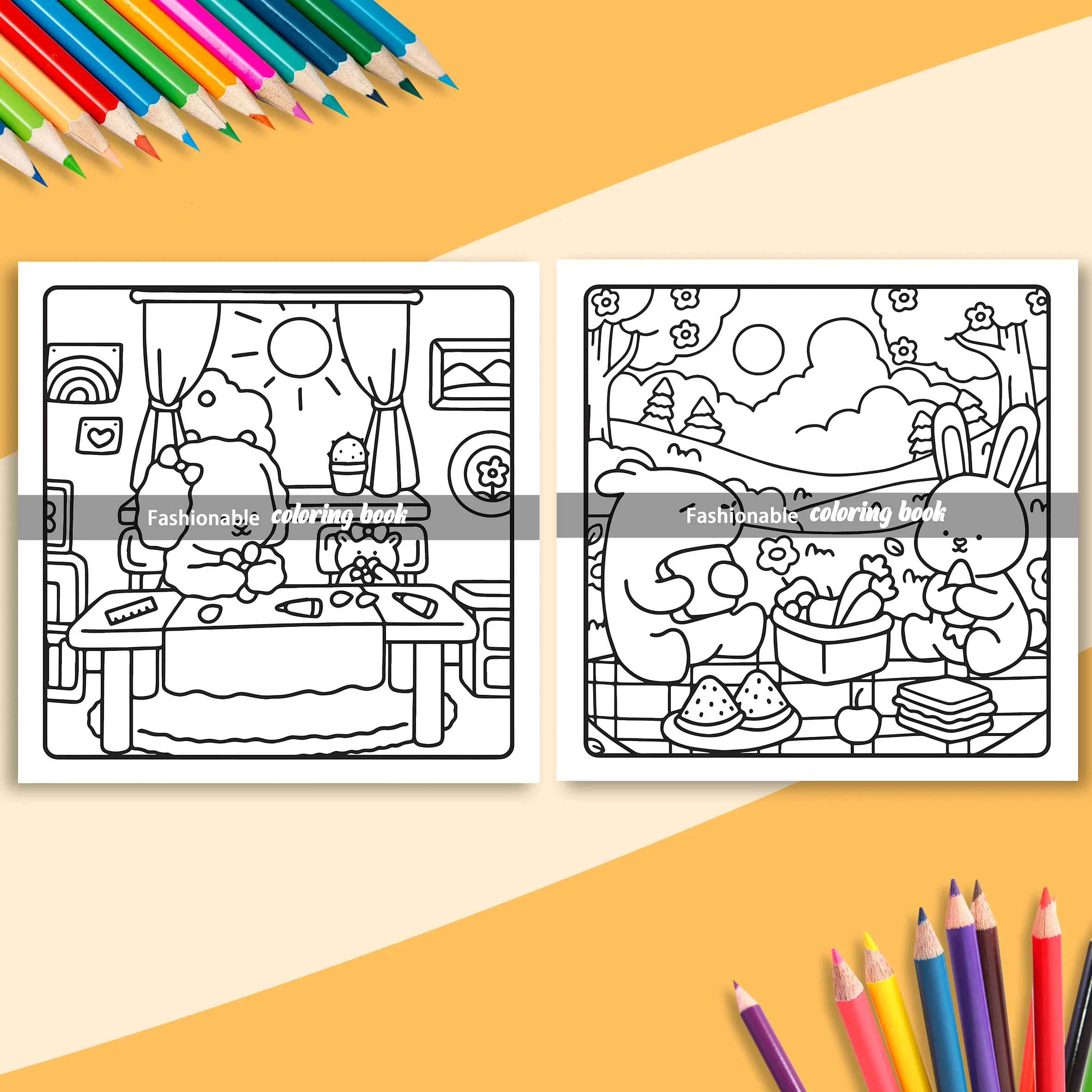 MY FUZZY BUDDIES: livro para colorir para adultos com atividades diárias fofas e aconchegantes para relaxamento (colorir espaços aconchegantes)