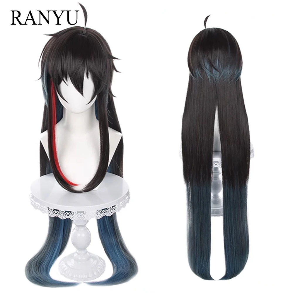 

RANYU Honkai Star Rail Dan Heng Imbibitor Lunae Wigs Synthetic Long Straight Blue Mix Game Cosplay Hair Wig for Party