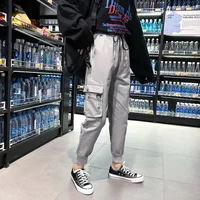 Hip Hop Women's Sweatpants Sports Fashion Cargo Pants Female Korean Harem Pants Black Loose Casual Joggers Plus Size Trousers - Image 6