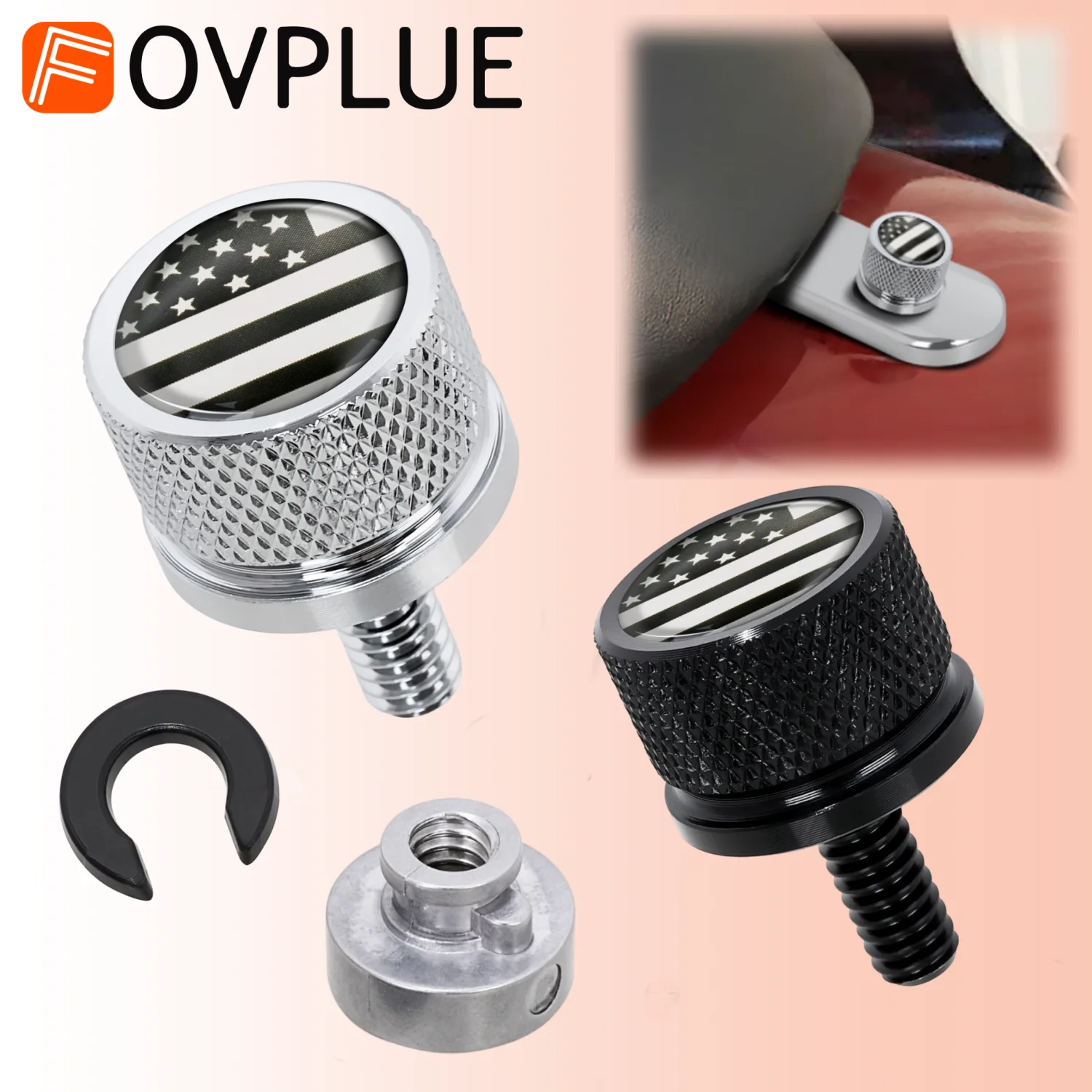 Image of Universelles 1/4″-20 Gewindesatz-Kit für Motorrad-Heckfender, Sitzschraube, Mutter, Schraube für Harley Dyna Softail Touring Sportster XL Road Glide