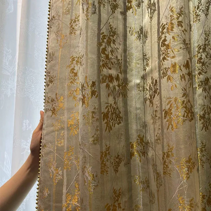 

Chinese Style Simplicity Curtains for Living Room Bedroom Dining Room High Precision Vertical Shading Curtains Jacquard Curtain