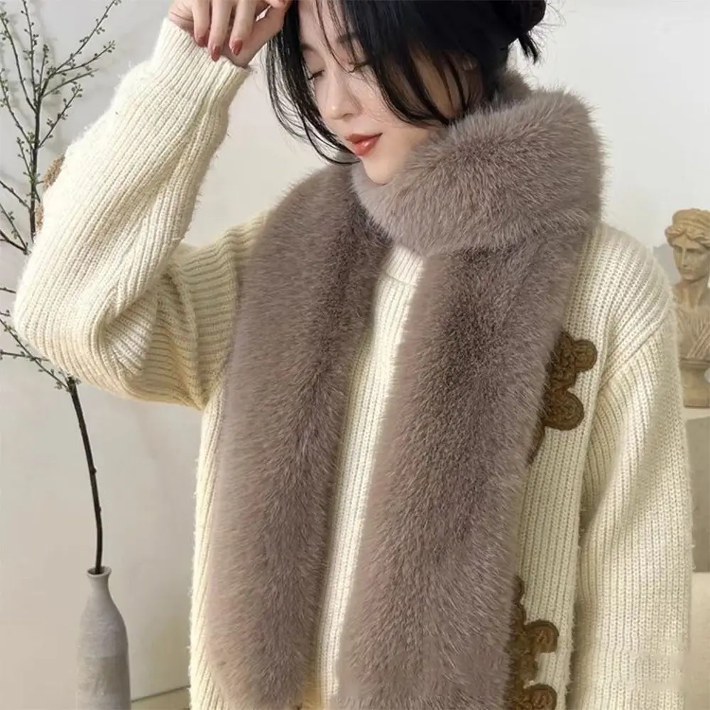 Fur Decor 6 Colors 180cm Fake Fur Long Scarf Fluffy Vintage Neck Warmer Muffler Thicked Luxury Wraps Shawl Party