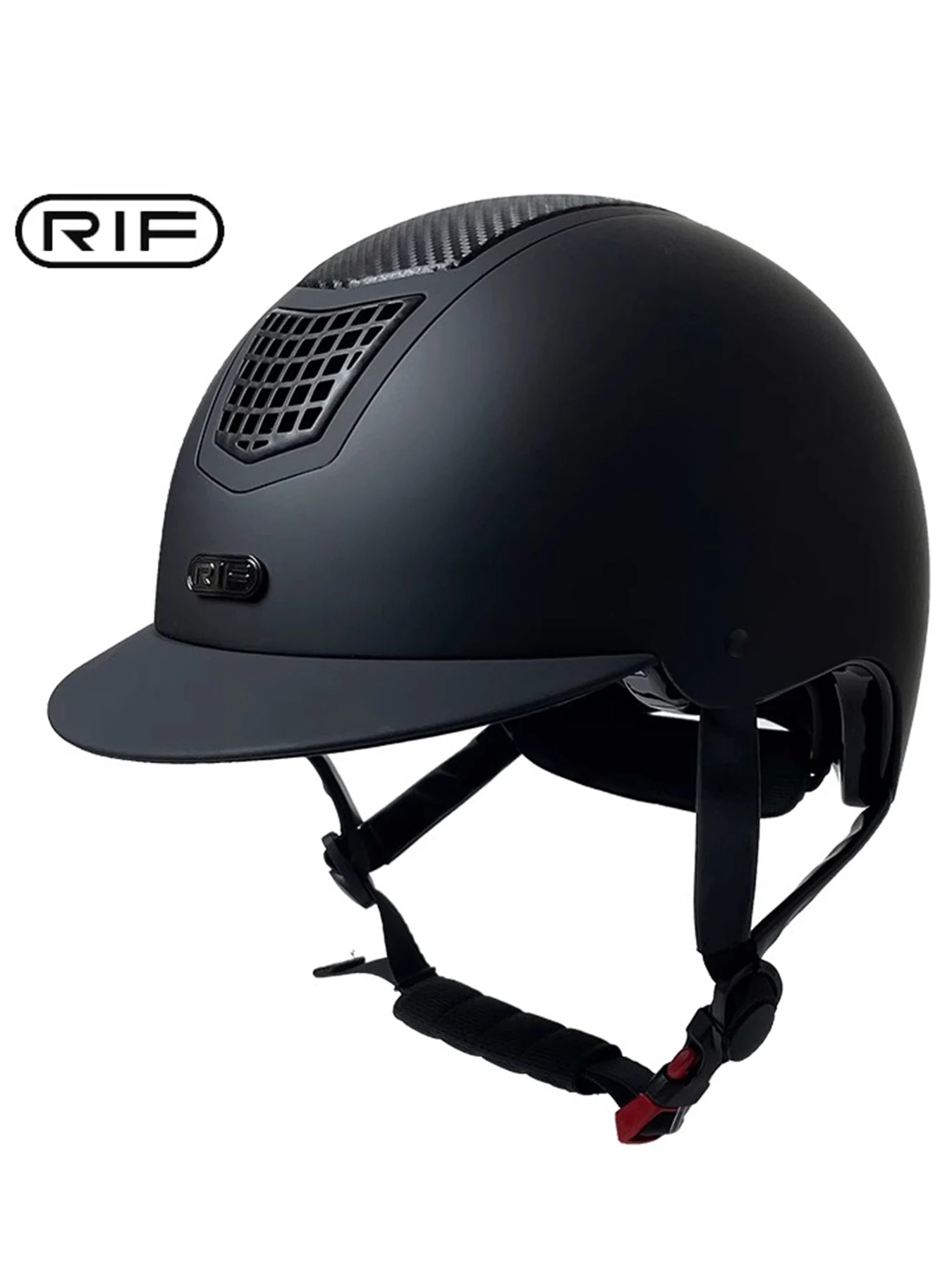 خوذة الفروسية للأطفال من Rif، خوذة ركوب الخيل، خوذة عصرية وبسيطة من ألياف الكربون لعائق الفروسية، شهادة السلامة في الاتحاد الأوروبي #3