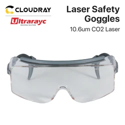 Ultrarayc 10.6um CO2 Laser Safety Goggles OD6+ Transparent Protective Glasses Shield Protection Eyewear for Co2 Laser Machine