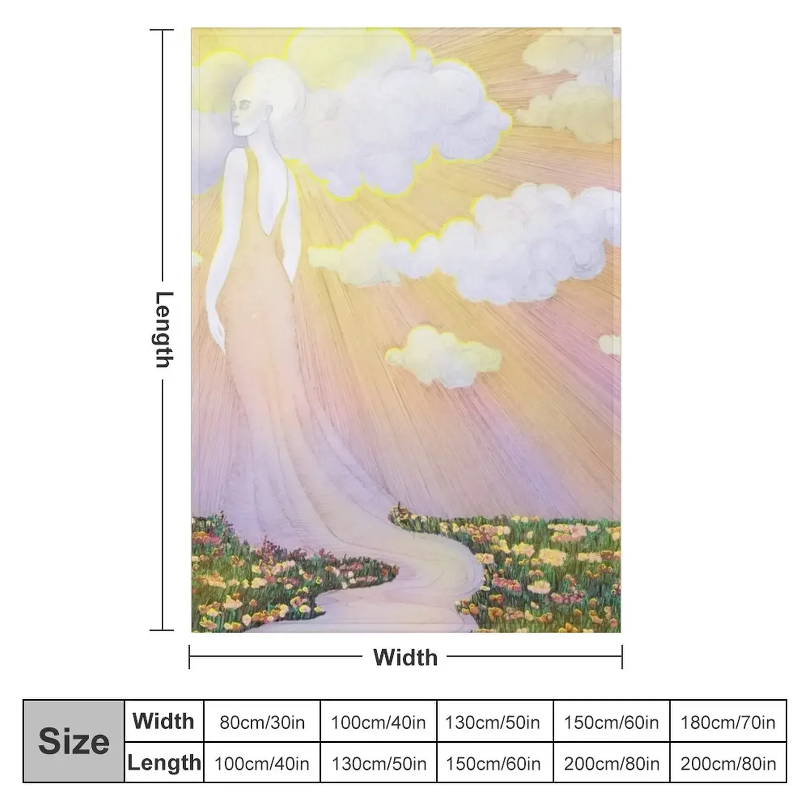 Dawn Spirit of the River and Sky Throw Blanket couch cozy soft plush fuzzy picnic outdoor blanket
