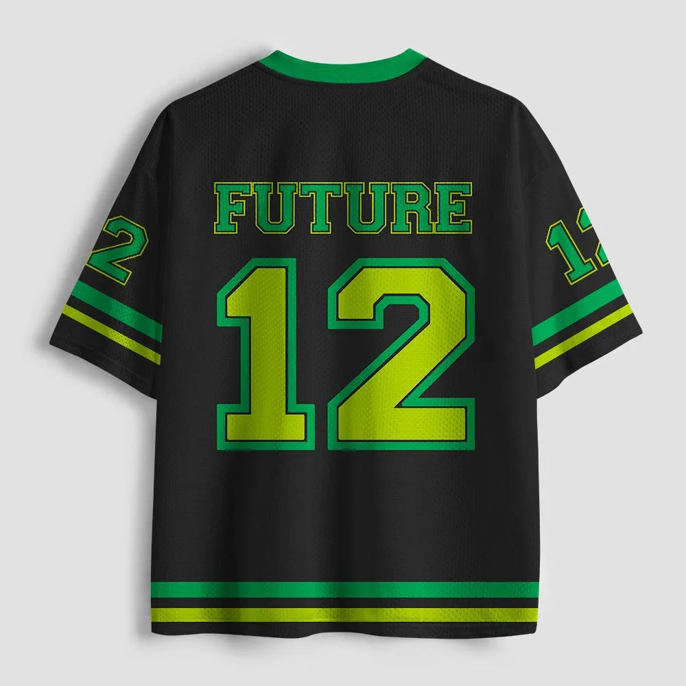 2026 new unisex mesh T-shirt V-neck lightweight breathable polyester mesh retro nostalgic printed casual sportswear