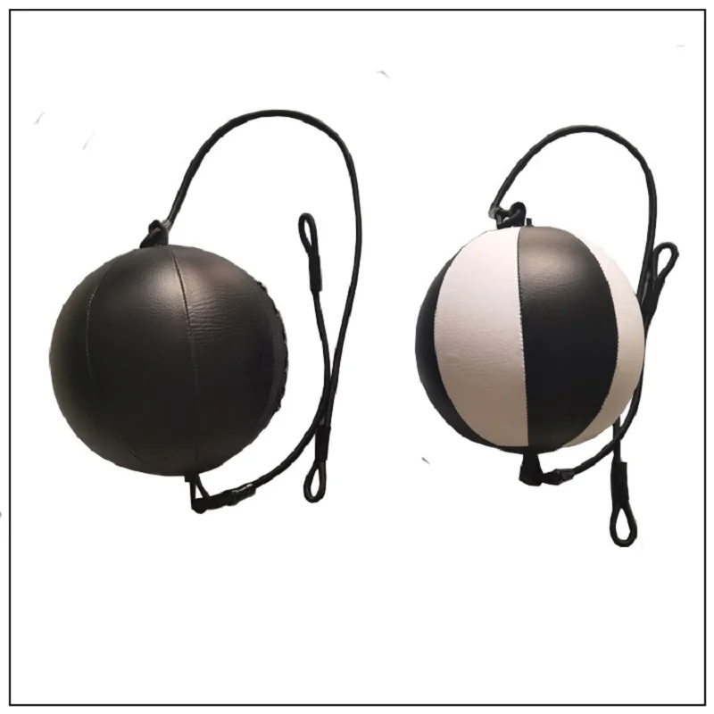 Bolsa de boxeo de cuero PU de calidad, bolas de velocidad para reflejos inflables, entrenamiento de Fitness, doble extremo, bola de velocidad de boxeo, ventilación