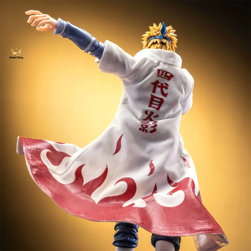 Handmade 1/12 NARUTO The Fourth Hokage Namikaze Minato SHF 2.0 Cloth Cloak Accessory Anime Action Figures Body Model Toys