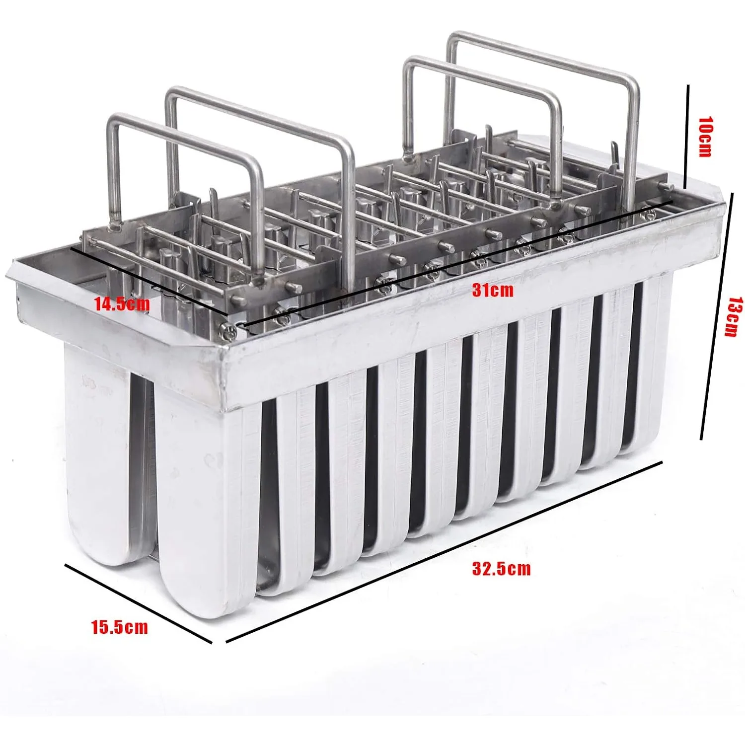 

Набор форм для леденцов из нержавеющей стали, держатель для палочек для мороженого на палочке для льда + щетка для чистки (20 шт., стиль 1)