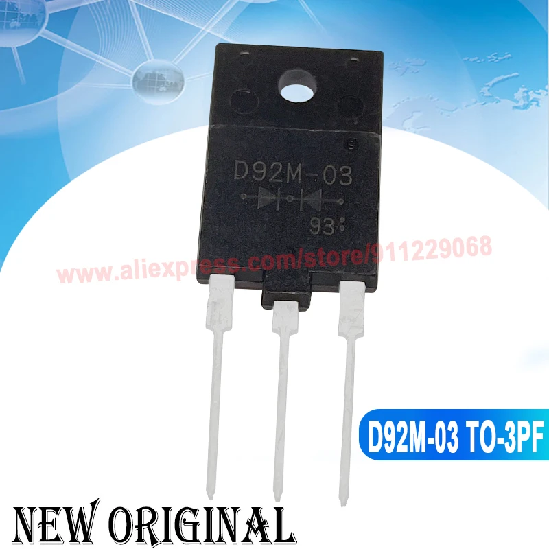 (5 Pieces) D92M-03  400V 20A / TH30AC06C STTH30AC06C  600V 30A / K2987A 2SK2987A  60V 70A / 19N60ES FMH19N60ES 600V 19A TO-3PF