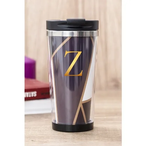 Gift Shop Z Letter Geometric Design Vacuum Flask Cup