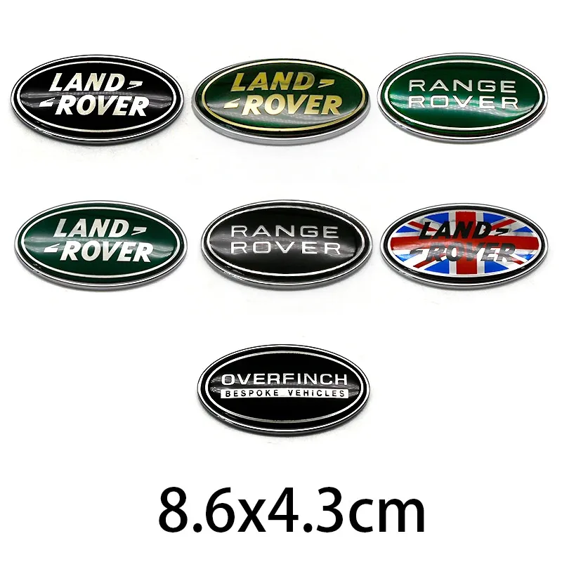 

8.6cm Car Front Hood Emblem Front Grille Car Badge For Land Rover Range Rover Evoque Velar Defender Discovery Freelander L319