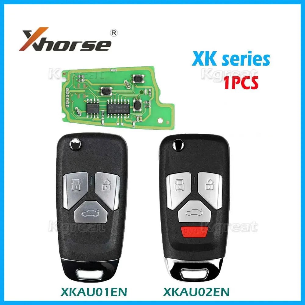 Xhorse-Universal VVDI مفتاح بعيد ، مفتاح سلك لأودي ، أداة مفتاح صغيرة ، VVDI2 ، xkoo02en ، 3 ، 4 أزرار ، 1 قطعة