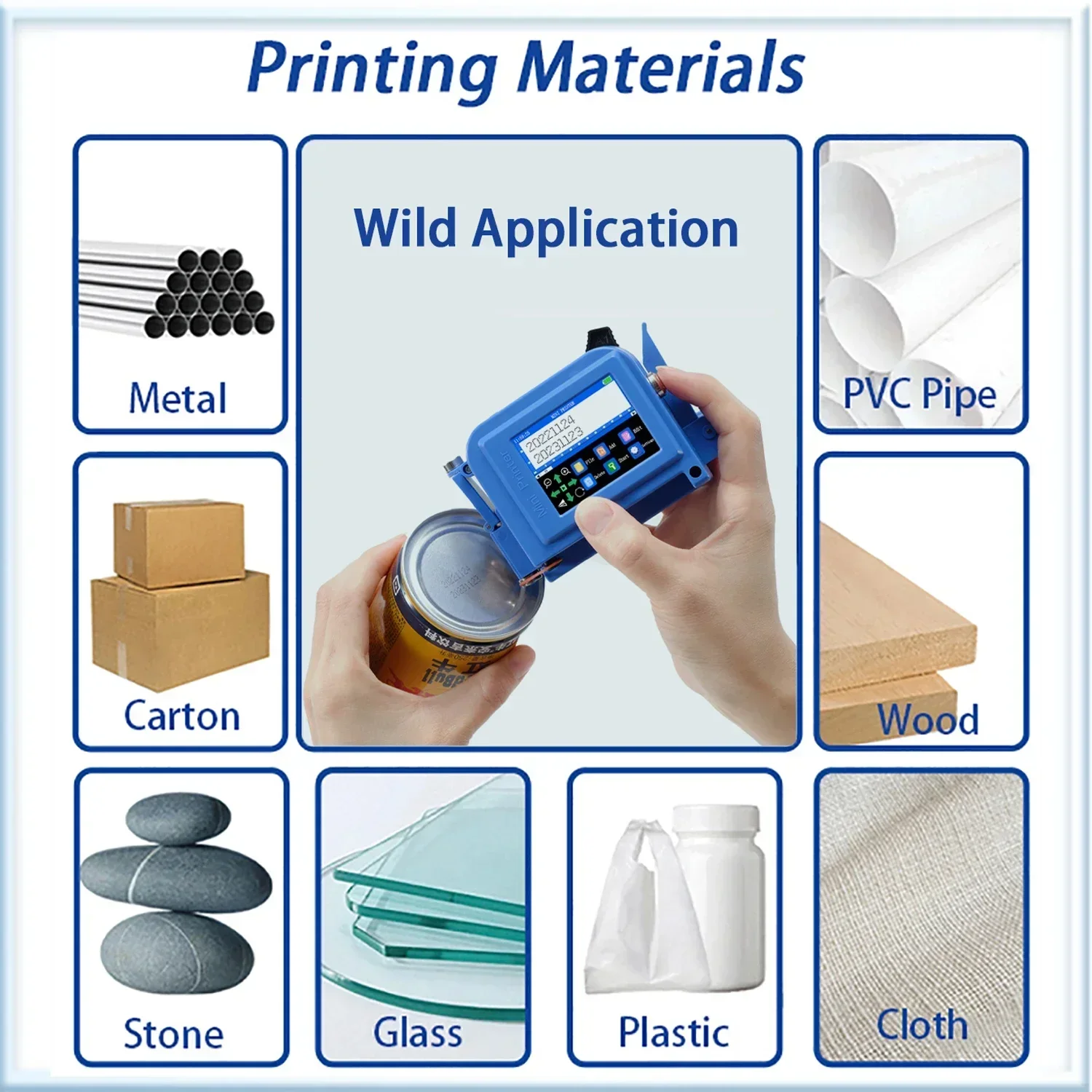 DCODE DC11 12.7/25.4 مللي متر طابعة صغيرة محمولة طابعة نافثة للحبر محمولة غير مشفرة QR الباركود صورة شعار آلة ترميز التاريخ