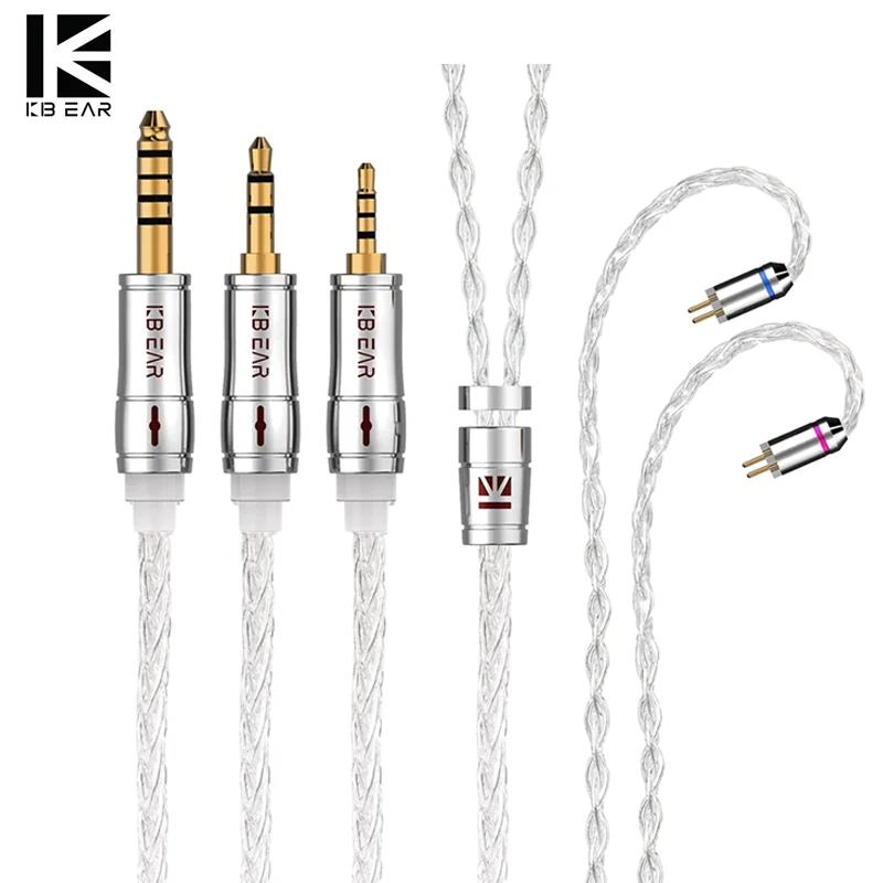 CoCr アクセサリー   亜 KBEAR Limpid Pro 8 コア純銀ケーブル 2Pin/QDC/TFZ/MMCX 3.5mm KZ ZSX